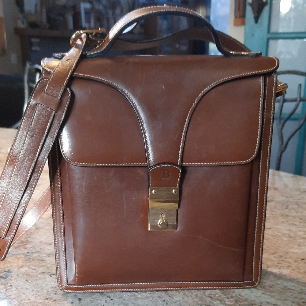 Bally Chestnut Leather Crossbody Bag
